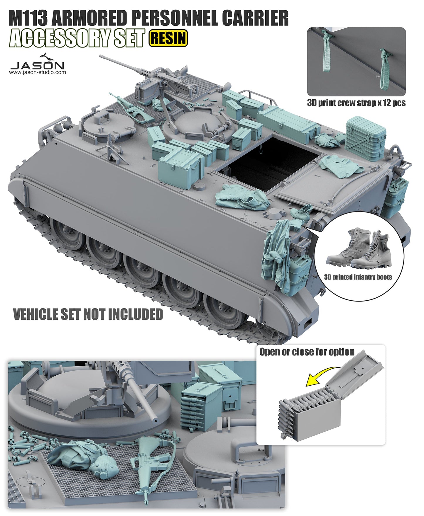 16020 1/16 U.S.  Armored Personnel Carrier Accessory  Set
