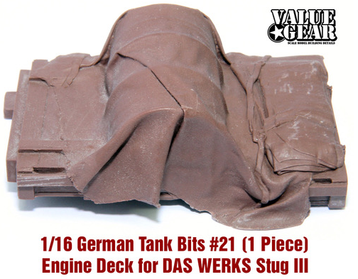 16 1/16 German WW II Engine Deck Resin Drop In