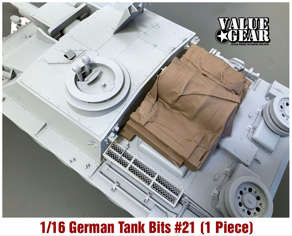 16 1/16 German WW II Engine Deck Resin Drop In