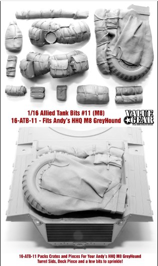 Value Gear  1/16 Allied M8 Tank Bits #11 (fits  Greyhound)