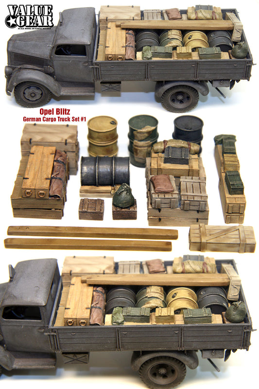 Value Gear  1/35 Opel  57x95mm German Truck Load #1